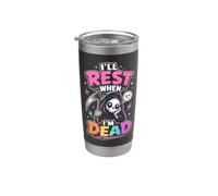 Ill Rest When Im Dead Cute Grim Reaper Pastel Goth Stainless Steel Insulated Tumbler