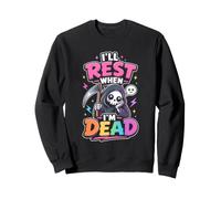 Ill Rest When Im Dead Cute Grim Reaper Pastel Goth Sweatshirt