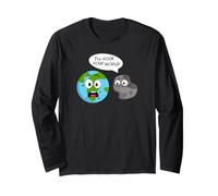 I'll Rock Your World Asteroid Earth Funny Solar System Comic Long Sleeve T-Shirt