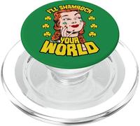 I'll Shamrock Your World St. Patrick's Day Pop Art Girl PopSockets PopGrip for MagSafe