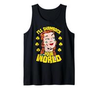 I'll Shamrock Your World St. Patrick's Day Pop Art Girl Tank Top