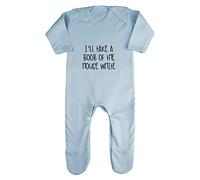 I'll take a Boob of The House White Breastfeeding Joke Baby Romper Jumpsuit with feet, 0-3 Months, Pastel Blue