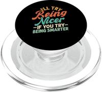 i'll try being niger if you try being smarter vintage PopSockets PopGrip for MagSafe