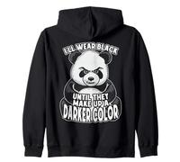 I'll Wear Black Until They Make Up A Darker Color Panda Bear Zip Hoodie