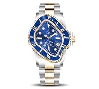 ILLIMITE Melting Automatic Watches for Men Japanese Miyota 8215 Self-Winding Mechanical Movement Women Watch Waterproof Stainless Steel Art Surrealist Wrist Watches Pea001, Gold/Silver-Blue, Classic