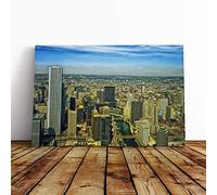 Illinois Chicago Skyline USA Vol.2 Canvas Print | Gallery Wrapped 30mm Frame Wall Art | 20x14 inches | Ready to Hang | Modern Cityscape Picture | Living Room Bedroom Lounge Office