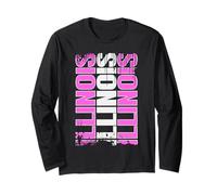 Illinois Home State Pride Pink Grunge Illinois Long Sleeve T-Shirt