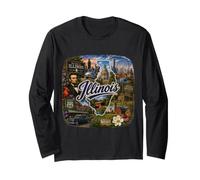 Illinois, Lincoln, Chicago, Springfield, Midwest Long Sleeve T-Shirt