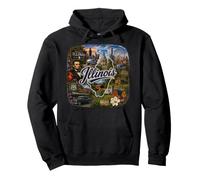 Illinois, Lincoln, Chicago, Springfield, Midwest Pullover Hoodie