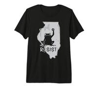 Illinois Resist Frog Protest No Kings Day Premium T-Shirt