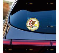 Illinois Seal IL Sticker Decal Vinyl US State - 4 Pack Reflective 5.1cm 7.6cm 10.2cm 15.2cm - for Car Boat Laptop Cup