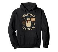Illinois Snowman Shirt Christmas Ferris Lighthouse SignI Pullover Hoodie