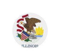 Illinois State Flag Car air freshener, 4-pack, lightweight, hanging type, for car interior decoration.