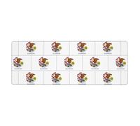 Illinois State Flag Gaming Desk Mat, Wide Surface Desk Pad for Keyboard, Mouse and Improved Gaming Stability