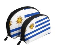 Illinois State Flag Moon Cosmetic Bag, Travel Makeup Pouch, Portable Waterproof Cosmetic Pouch for Girls Women., Flag Of Uruguay, One Size