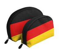 Illinois State Flag Moon Cosmetic Bag, Travel Makeup Pouch, Portable Waterproof Cosmetic Pouch for Girls Women., German Flag, One Size