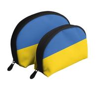 Illinois State Flag Moon Cosmetic Bag, Travel Makeup Pouch, Portable Waterproof Cosmetic Pouch for Girls Women., Flag Of Ukraine, One Size