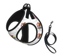 Illinois State Flag Pet Leash Vest For Small Dogs Cats Reflective Adjustable Soft Outdoor Walking Hiking Training