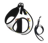 Illinois State Flag Pet Leash Vest For Small Dogs Cats Reflective Adjustable Soft Outdoor Walking Hiking Training