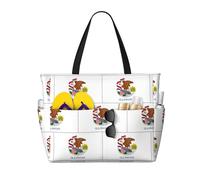 Illinois State Flag Print Large Capacity Travel Bag For Women Beach Tote Bags Duffle Bag,For Travel Gym Vacation