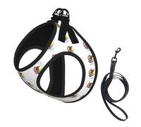 Illinois State Flag Print Pet Supplies Adjustable Step-In Flex Breathable Mesh Dog Harness For Small Medium Dogs, S-L