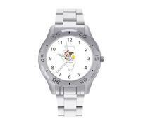 Illinois State Logo Classic Wrist Watches for Men Casual Business Watch Stainless Steel Band for Boyfriend Father