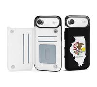 Illinois State Logo Phone Case Compatible with iPhone 17/17 Air/17 Pro/17 Pro Max Flip Protective Cover with Card Holder