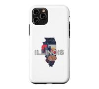 Illinois State Map Road Trip Chicago Aurora Springfield Case for iPhone 11 Pro