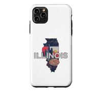 Illinois State Map Road Trip Chicago Aurora Springfield Case for iPhone 11 Pro Max