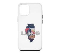 Illinois State Map Road Trip Chicago Aurora Springfield Case for iPhone 12/12 Pro