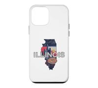 Illinois State Map Road Trip Chicago Aurora Springfield Case for iPhone 12 mini