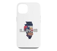 Illinois State Map Road Trip Chicago Aurora Springfield Case for iPhone 13