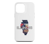 Illinois State Map Road Trip Chicago Aurora Springfield Case for iPhone 13 Pro Max