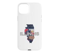 Illinois State Map Road Trip Chicago Aurora Springfield Case for iPhone 15 Plus