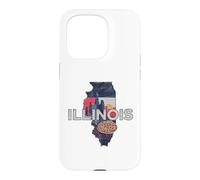 Illinois State Map Road Trip Chicago Aurora Springfield Case for iPhone 15 Pro