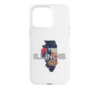 Illinois State Map Road Trip Chicago Aurora Springfield Case for iPhone 15 Pro Max