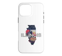 Illinois State Map Road Trip Chicago Aurora Springfield Case for iPhone 16 Pro Max
