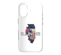 Illinois State Map Road Trip Chicago Aurora Springfield Case for iPhone 17