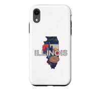 Illinois State Map Road Trip Chicago Aurora Springfield Case for iPhone XR