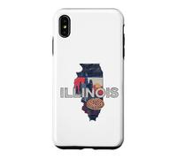Illinois State Map Road Trip Chicago Aurora Springfield Case for iPhone XS Max