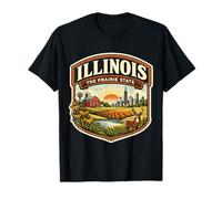 Illinois The Prairie State Souvenir Visitor Memorabilia Trip T-Shirt