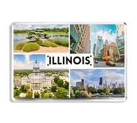 Illinois - US State - Souvenir Tourist - Fridge Magnet - Novelty Keepsake Gift