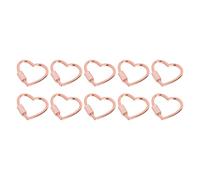 Illkjasfc 10Pieces Heart Shape Buckles Carabiner Clip With Screw Locking For Keychain Clip Handbag Strap Fasteners Hiking Gear Heart Shaped Metal Keychain Accessories