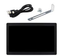 Illkjasfc 2. 5/7 Inch USB Monitor For Industrial Control & PC Case Customization Aluminum Frame & Adjustable Screen USB Single Cable Connection Monitor