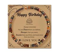 Illkjasfc Adjustable Handmade Stone Decoration For All Ages Featuring A Blessing Card And Multiple Color Addition Handmade Adjustable
