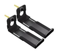 Illkjasfc Adjustable Soundbar Mount No-Tool L-Shaped Metal Bracket With Extendable Shelf For Home Black Soundbar Wall Mount