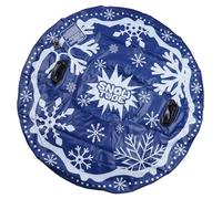 Illkjasfc Air Filled Winter Sledding Disc 47Inch Diameter with Reinforced Grab Cables Permanent Snow Tube for Ski Inclines and Snow Reserves Quick Inflate Winter Activity Tube