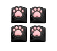 Illkjasfc AntiWear Silicone Keycaps Soft CatPaw Texture Noise Reductions Feature For Long Hour Typing Enthusiasts Soft Touch Silicone Keycaps