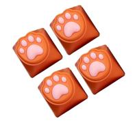 Illkjasfc AntiWear Silicone Keycaps Soft CatPaw Texture Noise Reductions Feature For Long Hour Typing Enthusiasts Soft Touch Silicone Keycaps