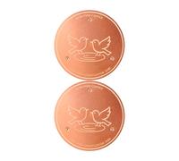 Illkjasfc Copper Water Cleaner Plate For Bird Baths Performances Clean Every 1-2 Week Outdoor Birdbaths Low Maintenance Bird Bath Accessory